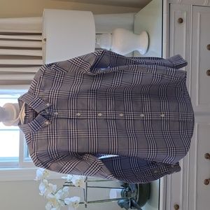 NWOT‎ Brooks Brothers Boys Blue Plaid Button Down Non-Iron Dress Shirt Sz M